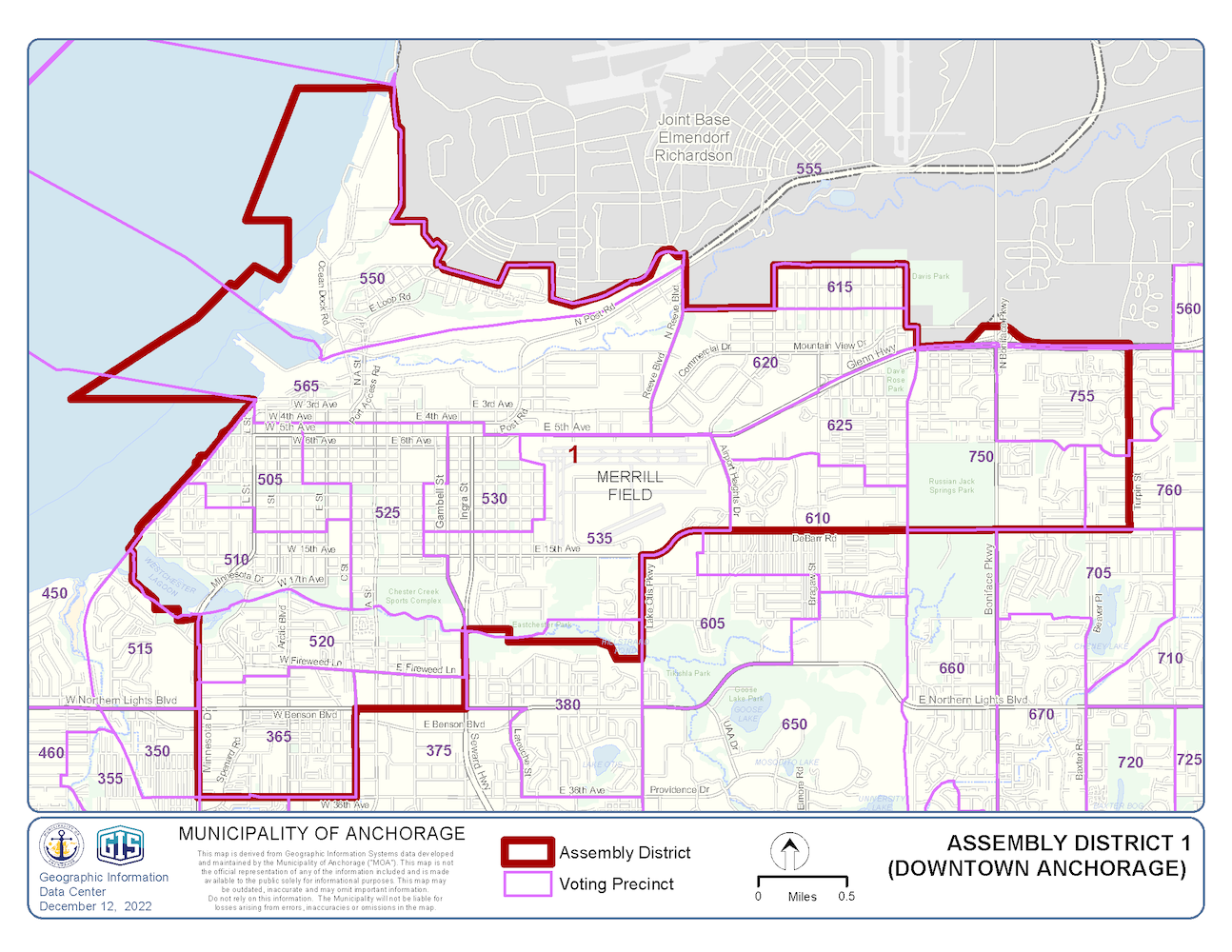 Anchorage Assembly District 1 Map